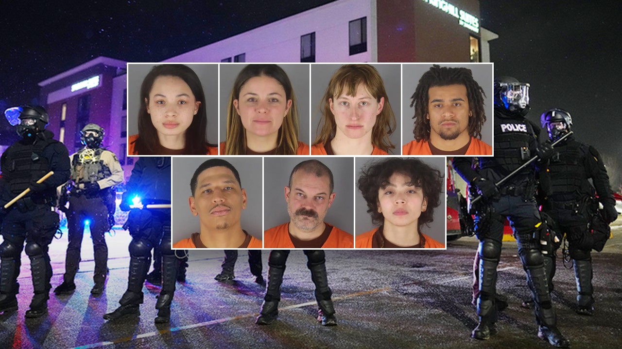Minnesota mob turns violent as arrestees with criminal records allegedly damage property outside hotel where Border Patrol commander was staying.